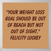 Weight Loss Goals 7 Poster
