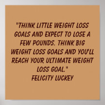 Weight Loss Goals 8 Poster