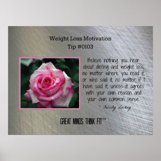 Weight Loss Motivation Poster Tip #0103