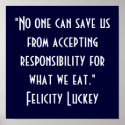 Weight Loss Responsibility 6 posters