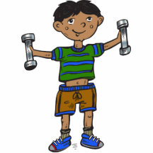 Weightlifting Boy Acrylic Cut Outs