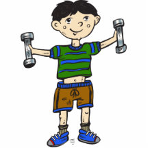 Weightlifting Boy Acrylic Cut Outs