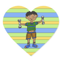 Weightlifting Boy Sticker
