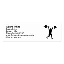 Weightlifting Business Card Templates