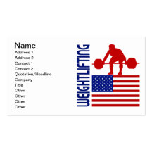 Weightlifting United States Business Cards