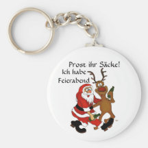 Weihnachtsmann mit Elch Schlüsselbänder