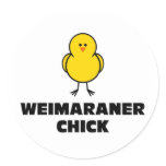 Weimaraner Chick Stickers