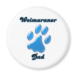 Weimaraner Dad blue Pawprint  - Magnet