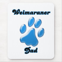 Weimaraner Dad blue Pawprint