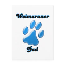 Weimaraner Dad blue Pawprint