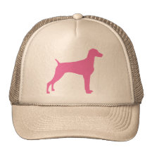 Weimaraner Dog (in pink) Hat