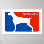 Weimaraner Major League Dog Print
