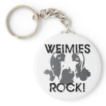 Weimaraner nation : Weimies ROCK! Key Chains