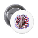Weimaraner Patriot Pinback Buttons