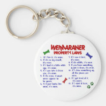 WEIMARANER Property Laws 2 Keychains