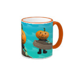 Weird 3d Pumpkin Head Coffin Mugs