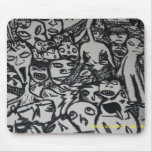 Weird art mouse pad mental patient original art
