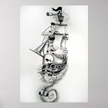 Weird Pirate Ship Posters