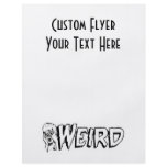 WEIRD - Retro Monster Girl Black & White flyers