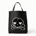 Weird Skull Goth Kawaii Style BLACK bags