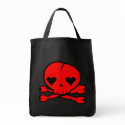 Weird Skull Goth Kawaii Style RED bags