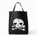 Weird Skull Goth Kawaii Style WHITE bags