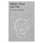 Weird Skull. White. Sketch. Custom flyers