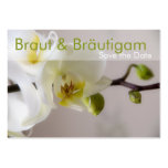 Weisse Orchidee • Save the Date Mini Karten business cards