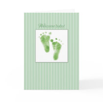 Welcome Baby, Green, Congratulations New Baby Feet