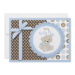 Welcome Bear Boy Card 2 invitations