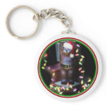Welcome Bear with Christmas Lights keychains