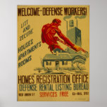 Welcome Defense Workers Advertisement Poster