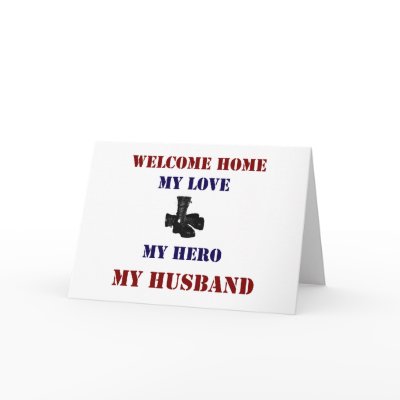 Welcome Home Boots Greeting Cards