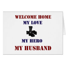 Welcome Home Boots Greeting Cards