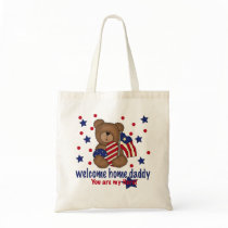 Welcome Home Daddy Bear Tote Bags