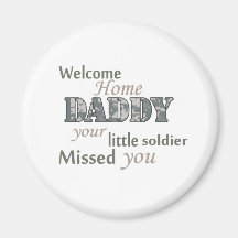 Welcome Home Daddy - "Little Soldier" Fridge Magnets