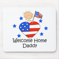 Welcome Home Daddy Stick Figure Baby Use Mat