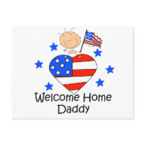 Welcome Home Daddy Stick Figure Baby Post Cards