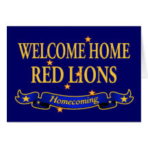 Welcome Home Red Lions Greeting Cards