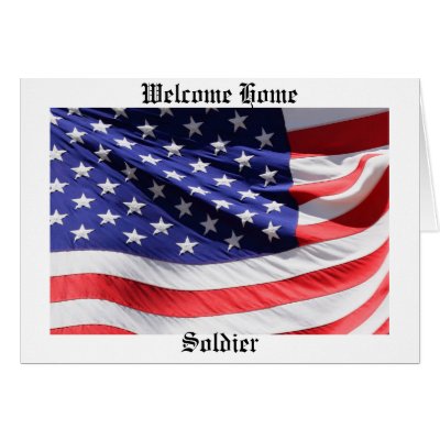Welcome home soldier card