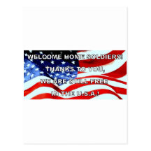 WELCOME HOME SOLDIERS POST CARD