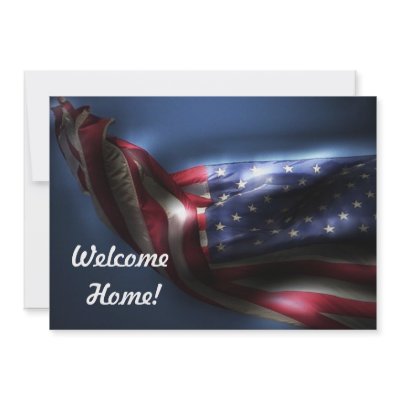 Welcome Home Troops!-U.S. Flag Invite