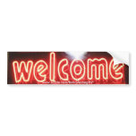 Welcome Neon Sign bumper stickers