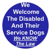 Welcome Service Dog Sticker