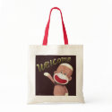 Welcome Sock Monkey Bag