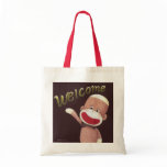 Welcome Sock Monkey Bag