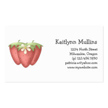 Welcome Spring · Strawberries & Flower Business Card