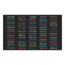 Welcome Stickers : 80 Languages / Black