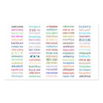 Welcome Stickers : 80 Languages / White
