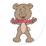 Welcome Teddy Bear stickers